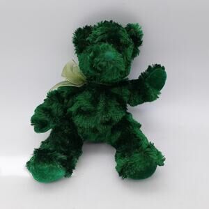 Vintage Russ Teddy Bear Plush Stuffed Animal Ribbon Bow Soft Fuzzy Toy